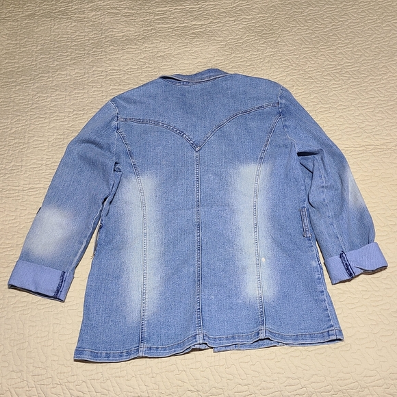 Vintage Kaity floral denim jacket size L - Picture 9 of 11